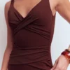 Cannes Cross Wrap Swimsuit Bitter Chocolate Cannes Cross Wrap Swimsuit Bitter Chocolate
