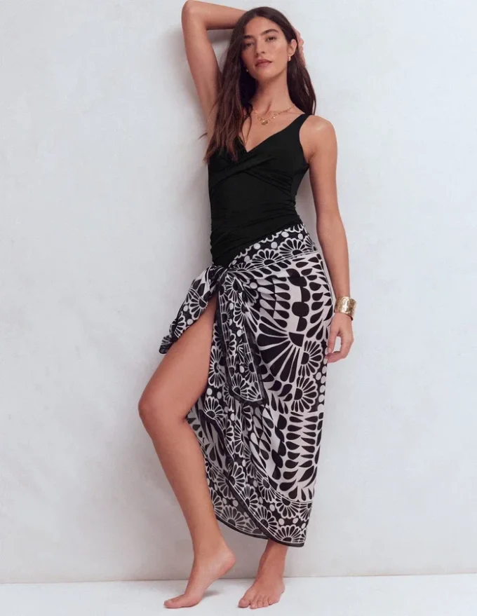 Cannes Cross Wrap Swimsuit Black Cannes Cross Wrap Swimsuit Black