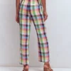 Canonbury 7/8 Linen Pants Soft Yellow, Pink Multigingham Canonbury 7/8 Linen Pants Soft Yellow, Pink Multigingham