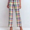 Canonbury 7/8 Linen Pants Soft Yellow, Pink Multigingham Canonbury 7/8 Linen Pants Soft Yellow, Pink Multigingham