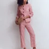 Canonbury 7/8 Linen Pants Vintage Rose Gingham Canonbury 7/8 Linen Pants Vintage Rose Gingham