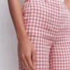 Canonbury 7/8 Linen Pants Vintage Rose Gingham Canonbury 7/8 Linen Pants Vintage Rose Gingham