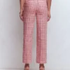 Canonbury 7/8 Linen Pants Vintage Rose Gingham Canonbury 7/8 Linen Pants Vintage Rose Gingham