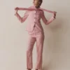 Canonbury 7/8 Linen Pants Vintage Rose Gingham Canonbury 7/8 Linen Pants Vintage Rose Gingham