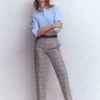 Canonbury Tailored Pants Green, Pink and Brown Check Canonbury Tailored Pants Green, Pink and Brown Check