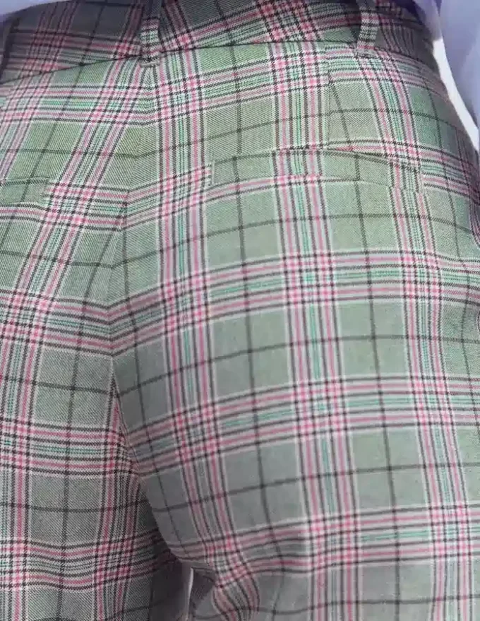 Canonbury Tailored Pants Green, Pink and Brown Check Canonbury Tailored Pants Green, Pink and Brown Check
