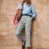 Canonbury Tailored Pants Green, Pink and Brown Check Canonbury Tailored Pants Green, Pink and Brown Check