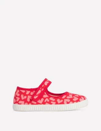 Canvas Mary Janes Hearts