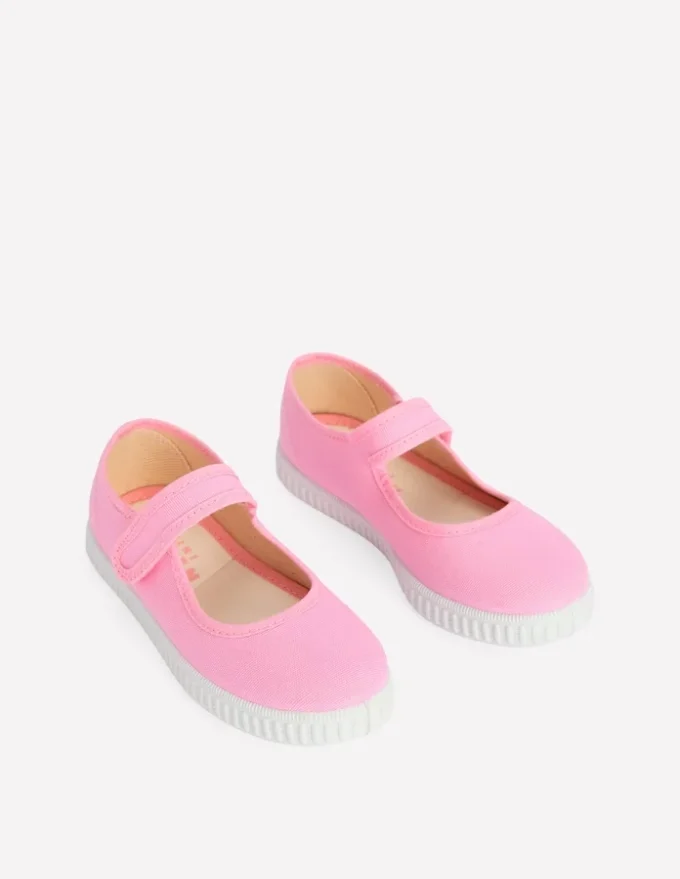 Canvas Mary Janes Pink