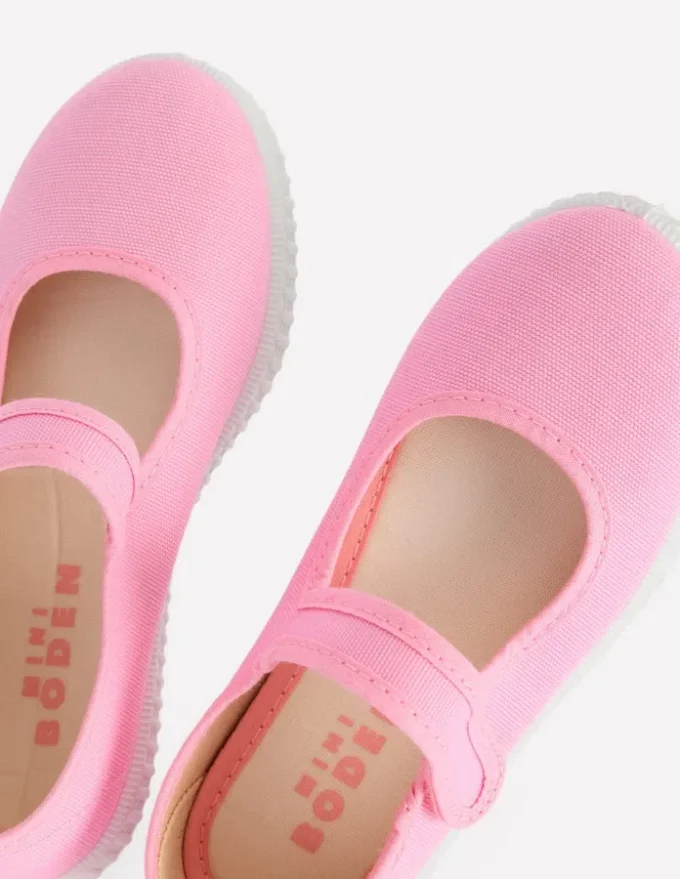 Canvas Mary Janes Pink