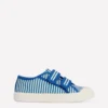 Canvas Sneakers Blue Ticking Stripe