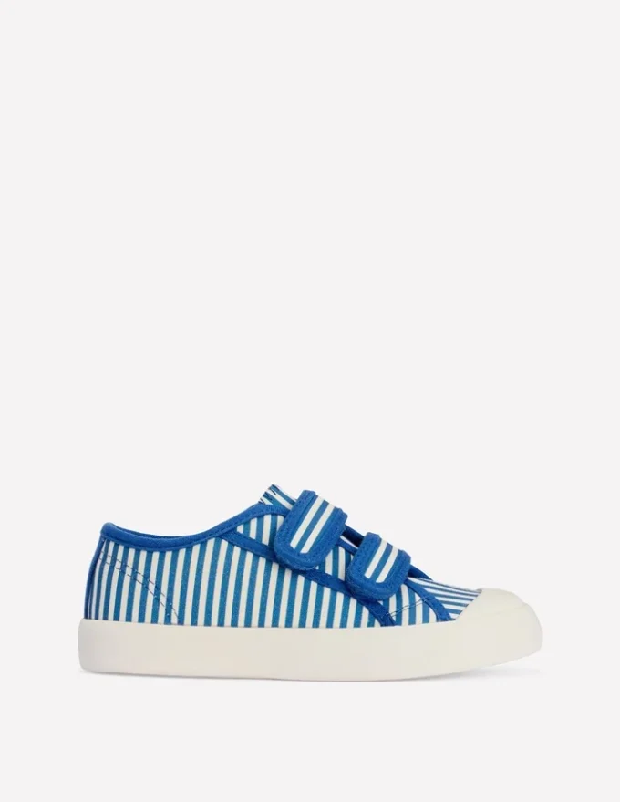 Canvas Sneakers Blue Ticking Stripe