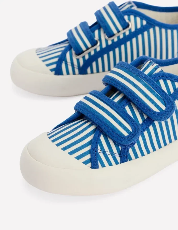 Canvas Sneakers Blue Ticking Stripe