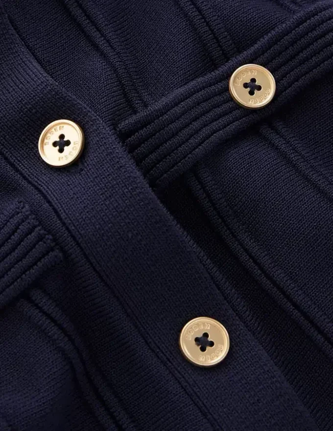 Cap Sleeve Knitted Dress Navy Cap Sleeve Knitted Dress Navy