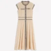 Cap Sleeve Knitted Dress Warm Ivory