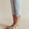 Capri Pants Blue Gingham