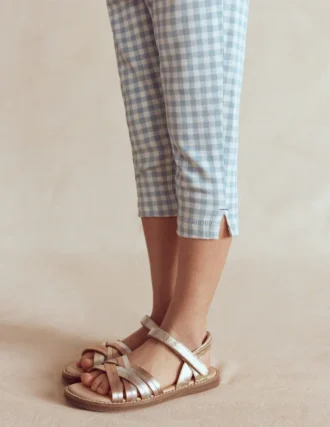 Capri Pants Blue Gingham
