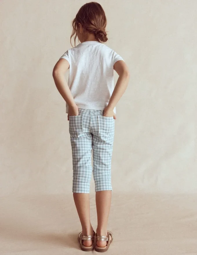 Capri Pants Blue Gingham