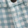 Capri Pants Blue Gingham