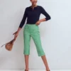 Capri Pants Rich Emerald, Gingham Capri Pants Rich Emerald, Gingham