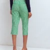 Capri Pants Rich Emerald, Gingham Capri Pants Rich Emerald, Gingham