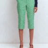 Capri Pants Rich Emerald, Gingham Capri Pants Rich Emerald, Gingham