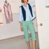 Capri Pants Rich Emerald, Gingham Capri Pants Rich Emerald, Gingham