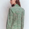 Cara Cotton Shirt Aloe Green, Elaborate Gardenia