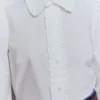 Cara Cotton Shirt White Ruffle Cara Cotton Shirt White Ruffle