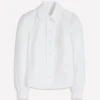 Cara Cotton Shirt White Ruffle Cara Cotton Shirt White Ruffle