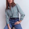 Cara Denim Shirt Blue Broderie Cara Denim Shirt Blue Broderie