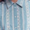 Cara Denim Shirt Blue Broderie Cara Denim Shirt Blue Broderie