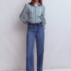 Cara Denim Shirt Blue Broderie Cara Denim Shirt Blue Broderie