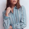 Cara Denim Shirt Blue Broderie Cara Denim Shirt Blue Broderie
