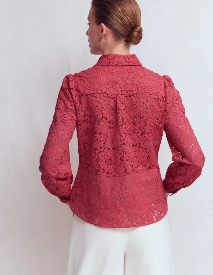 Cara Lace Shirt Cherry Blush Cara Lace Shirt Cherry Blush