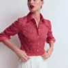 Cara Lace Shirt Cherry Blush Cara Lace Shirt Cherry Blush