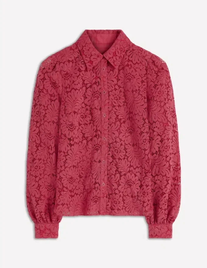 Cara Lace Shirt Cherry Blush Cara Lace Shirt Cherry Blush