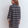 Carmen Broderie Short Dress Navy Broderie