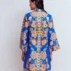 Carmen Linen Short Dress Blue Blossom Elegance Carmen Linen Short Dress Blue Blossom Elegance