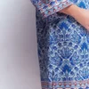 Carmen Linen Short Dress Bright Blue, Elaborate Terrace Carmen Linen Short Dress Bright Blue, Elaborate Terrace