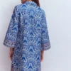 Carmen Linen Short Dress Bright Blue, Elaborate Terrace Carmen Linen Short Dress Bright Blue, Elaborate Terrace