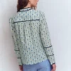 Carmen Trim Detail Cotton Top Ivory, Flower Lattice Carmen Trim Detail Cotton Top Ivory, Flower Lattice