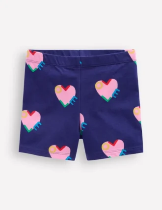 Cartwheel Shorts Navy Love Hearts