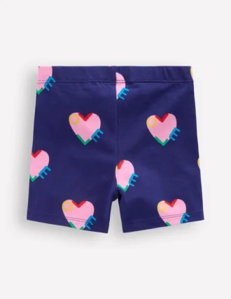 Cartwheel Shorts Navy Love Hearts