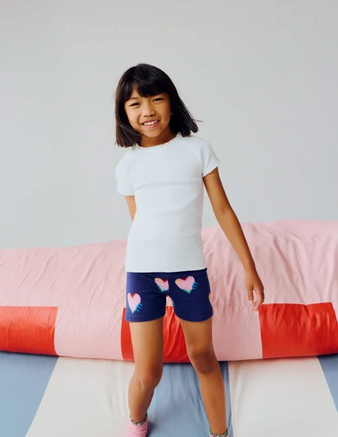 Cartwheel Shorts Navy Love Hearts Cartwheel Shorts Navy Love Hearts