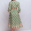 Cary Cotton Midi Dress Multi, Ornamental Stamp Cary Cotton Midi Dress Multi, Ornamental Stamp