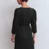 Cary V-Neck Jersey Dress Black Cary V-Neck Jersey Dress Black