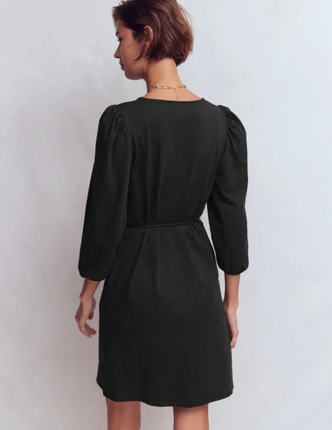 Cary V-Neck Jersey Dress Black Cary V-Neck Jersey Dress Black