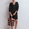 Cary V-Neck Jersey Dress Black Cary V-Neck Jersey Dress Black