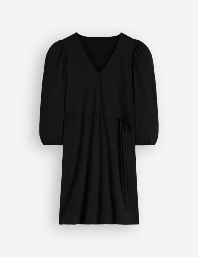 Cary V-Neck Jersey Dress Black Cary V-Neck Jersey Dress Black